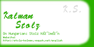 kalman stolz business card